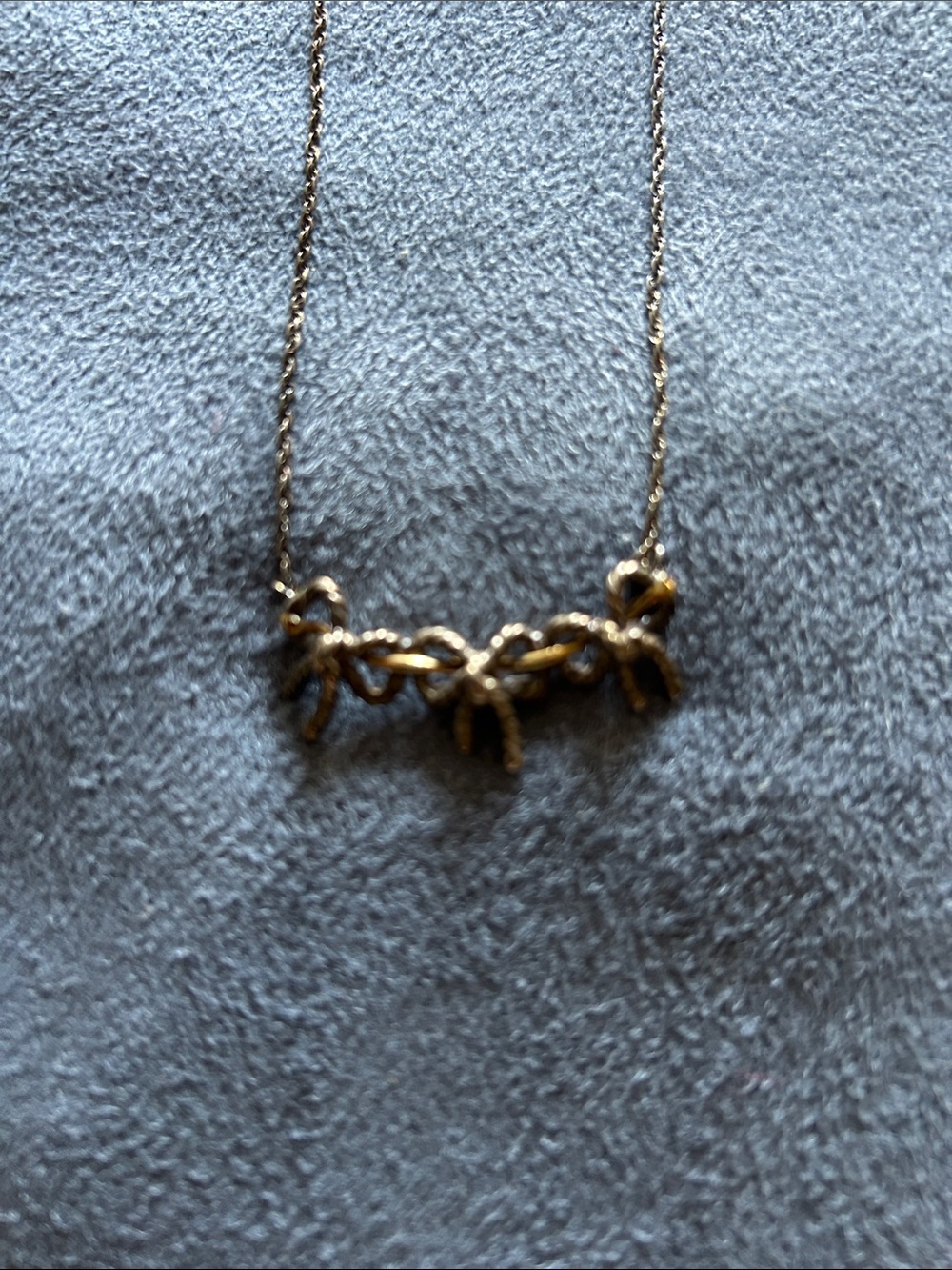 Tiffany Gold Bow Accent Necklace - Women Jewelry